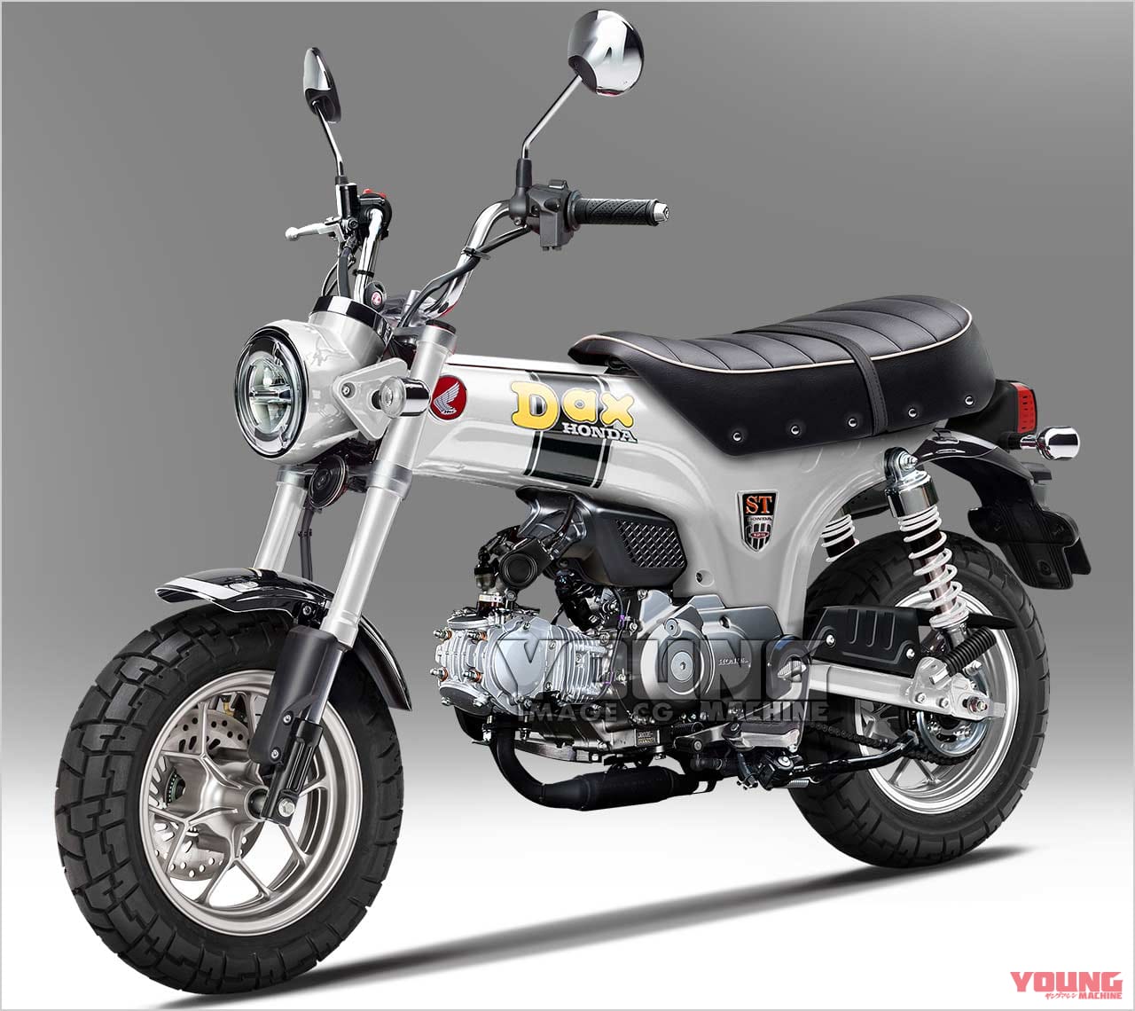 '22? ホンダST125ダックス|予想モデル|モンキーとの差別化だっ! 復活ダックスは5速MTでキマリと思いきや、4速クラッチレス説浮上!?〈YM未来予想〉