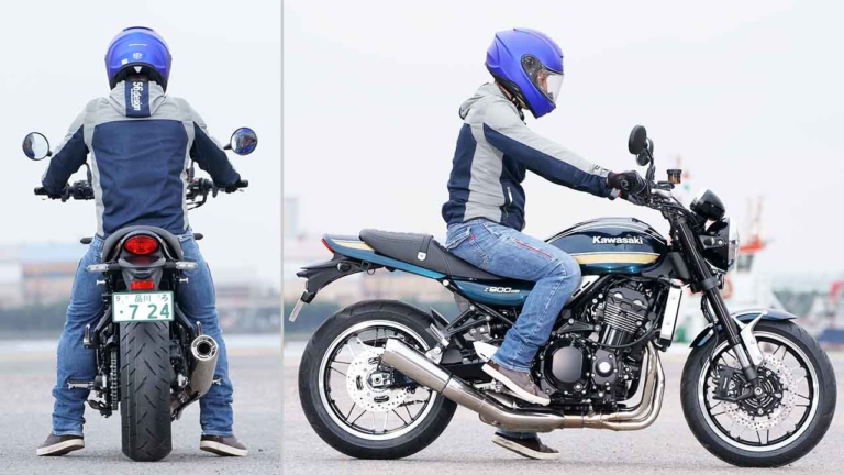 Z900RS 青玉虫 ライディングポジション|’22 カワサキZ900RS”青玉虫”を撮り下ろし!【不滅のフォルムが引き立つ美麗ブルー!!】