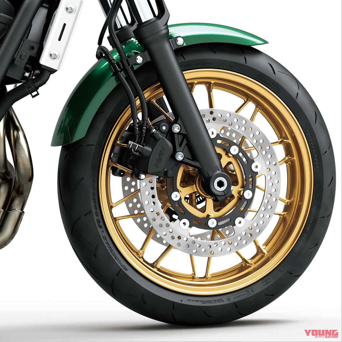 カワサキZ650RS|フロントまわり|軽量車体に68psの快活パワー! 新型カワサキZ650RSディテール解説〈エンジン&シャーシ編〉