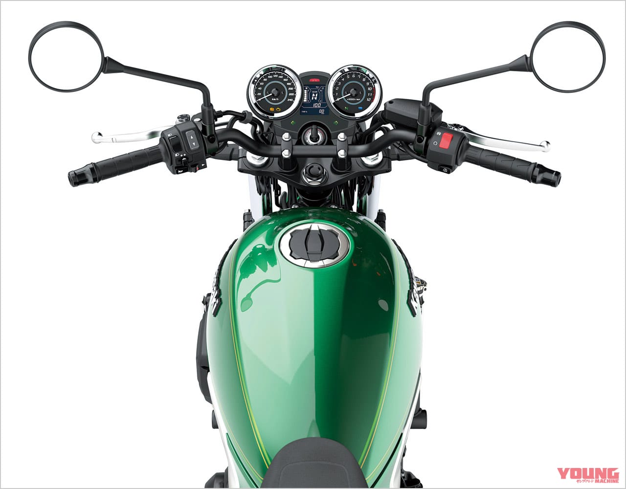 カワサキZ650RS|ハンドルまわり|各機能パーツも’70年代Zスタイル再現! 新型カワサキZ650RSディテール解説〈主要装備&アクセサリー編〉
