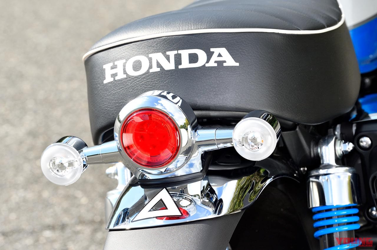 ホンダ モンキー125|テールランプ&リヤウインカー|ホンダ新型モンキー125&スーパーカブC125インプレッション【車両比較編:新規制対応モデルチェンジ】