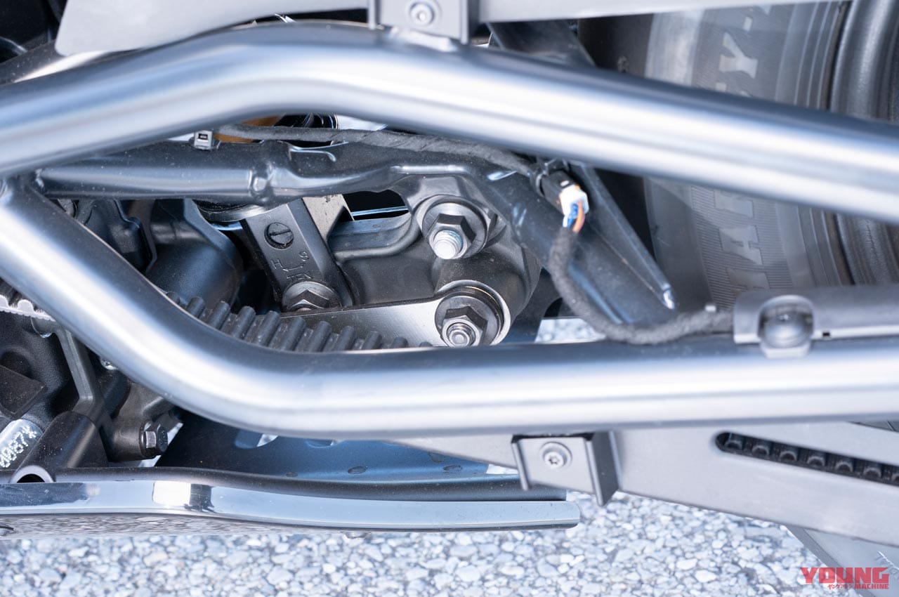 ハーレーダビッドソン スポーツスターS|サスペンション|次世代型ハーレーの実力やいかに!? 新型水冷「スポーツスターS」試乗インプレッション〈車体チェック編〉