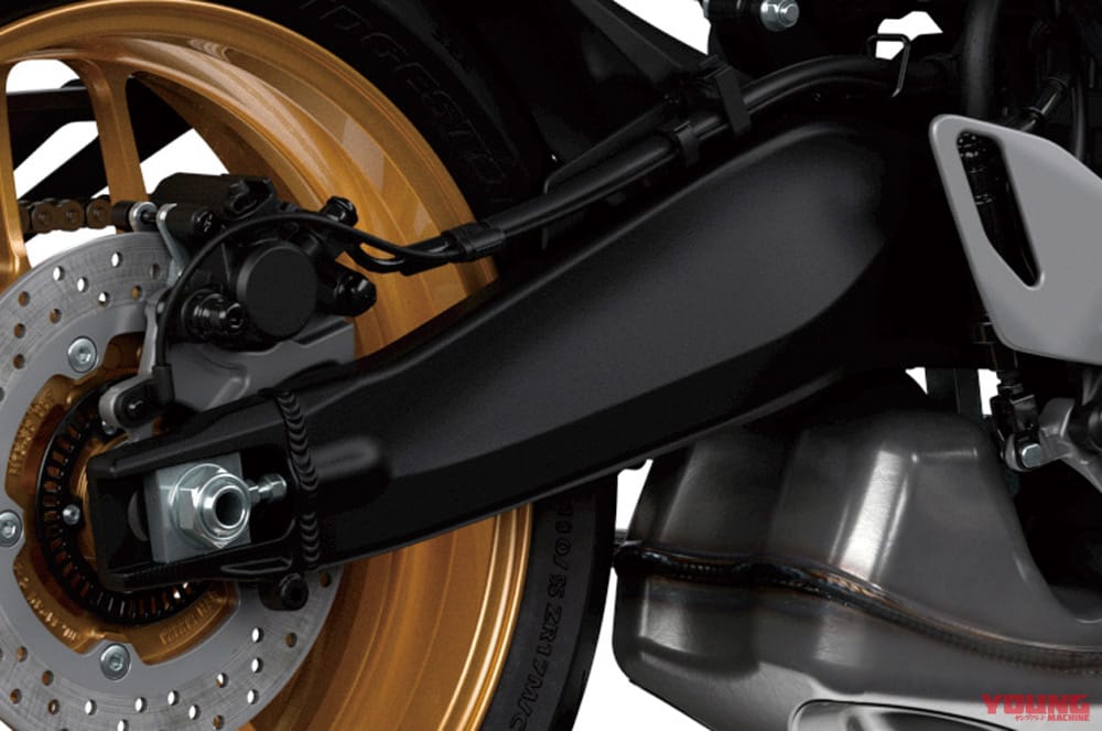 ヤマハXSR900|スイングアーム|専用装備で戦闘力増! 新型ヤマハXSR900ディテール詳報〈エンジン&車体編〉