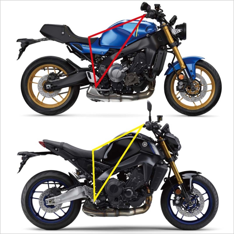 ヤマハXSR900/MT-09|ライディングポジション|専用装備で戦闘力増! 新型ヤマハXSR900ディテール詳報〈エンジン&車体編〉