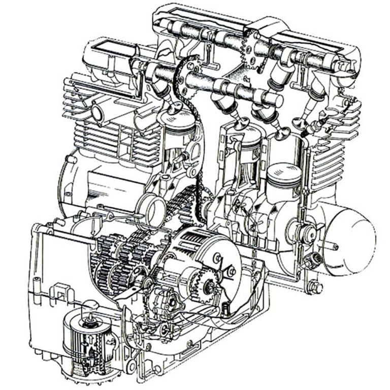 '77 カワサキ Z650 B1｜エンジン