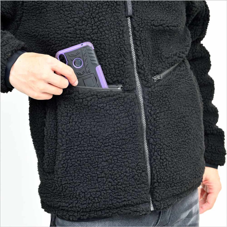 ワークマン|フィールドコア ユーロボア防風リバーシブルフーディー HJ012A|ポケット|ワークマン’21-’22秋冬新作コレクション〈アウター編#5〉フィールドコア 裏アルミフィールドブルゾン etc.