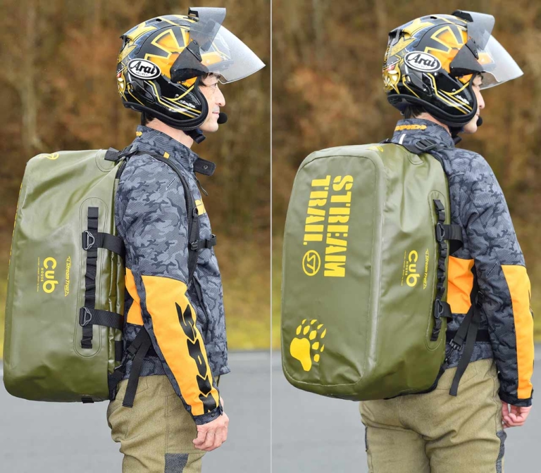 カブハウス ストリームトレイルバッグ55L CT125用|ストリームトレイル×カブハウスのコラボ防水バッグ試用インプレ【オリジナルカラー&大容量55L】