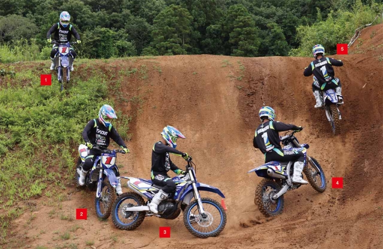 パイロンターン|ベーシックターン|下り|斜面でのパイロンターン練習でスキルをさらに磨こう!〈渡辺学のオフロードライディング指南〉