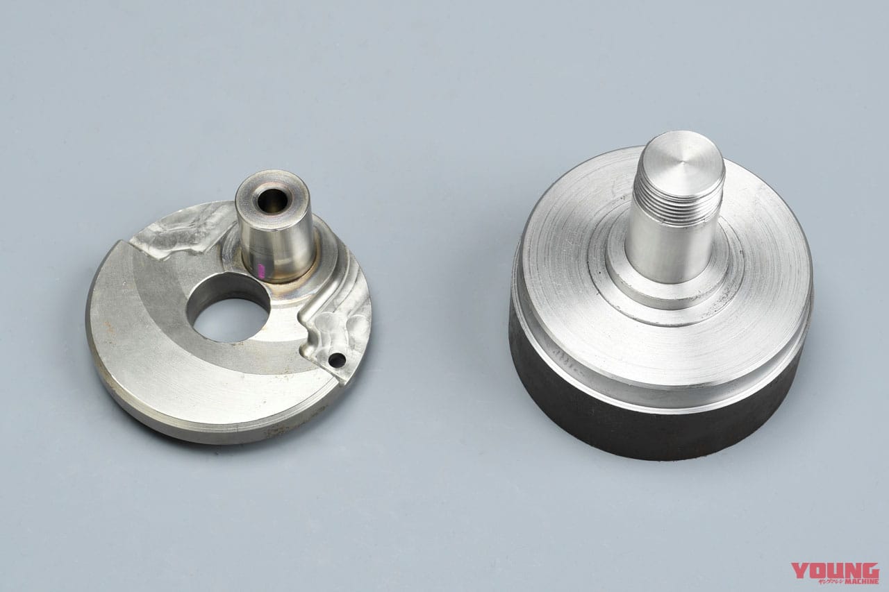 クランクウェブ|ピン|井上ボーリングの仕事〈#3〉 2ストロークの再生/長寿命化と、H2用ビレットヘッドの最新情報