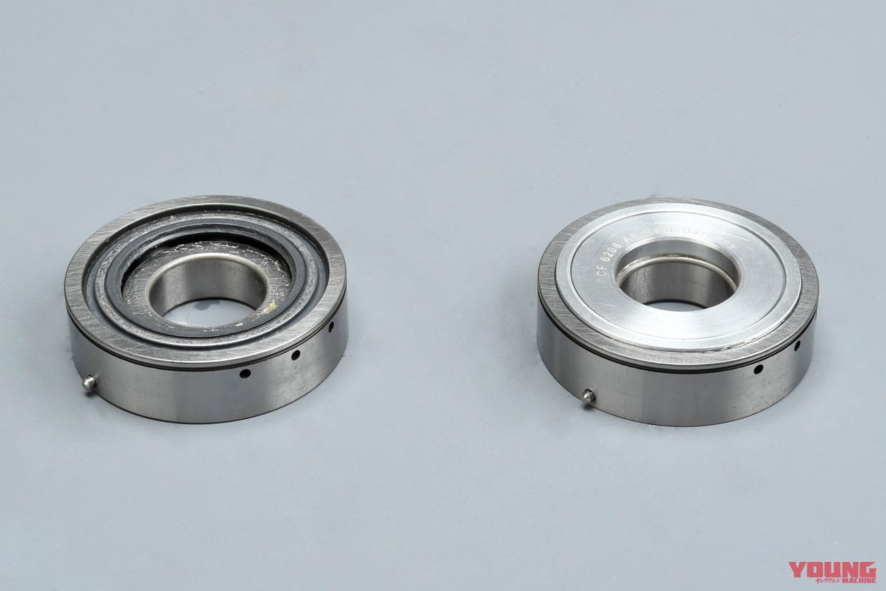 NSR250R後期型|センターベアリング|井上ボーリングの仕事〈#3〉 2ストロークの再生/長寿命化と、H2用ビレットヘッドの最新情報