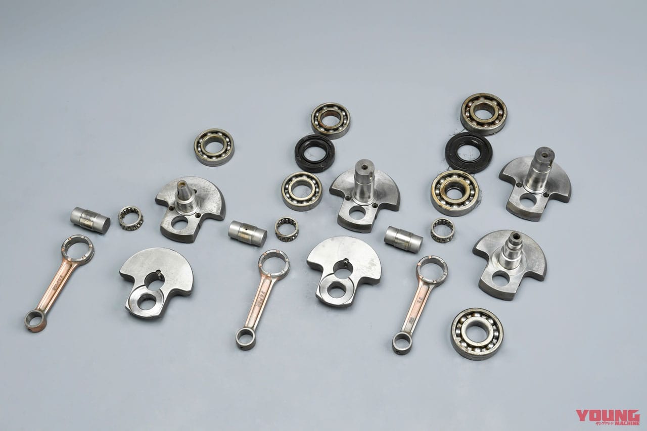 クランクシャフト|750SS|井上ボーリングの仕事〈#3〉 2ストロークの再生/長寿命化と、H2用ビレットヘッドの最新情報