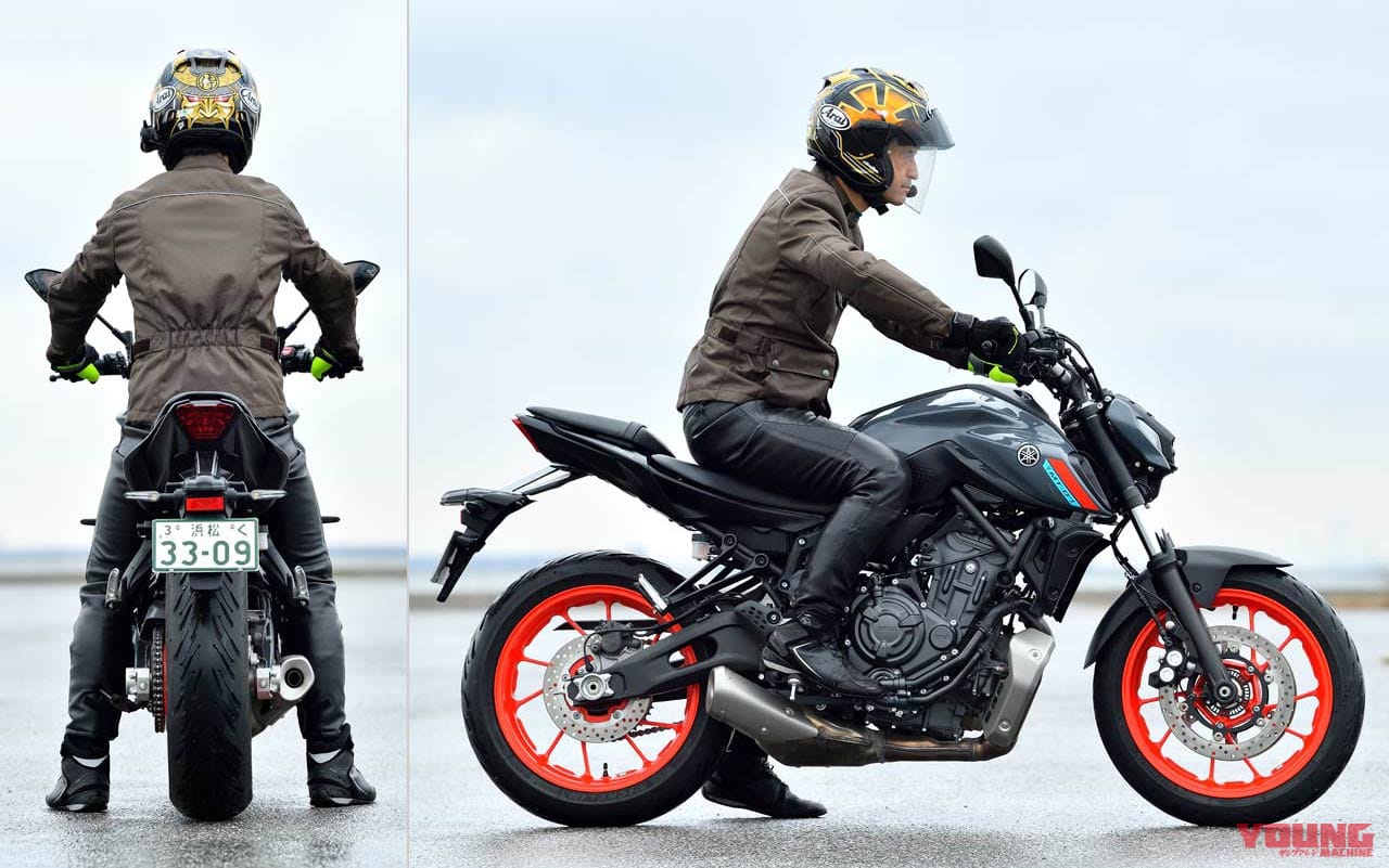 ヤマハMT-07ABS|ライディングポジション|ヤマハMT-07試乗インプレッション【ユーロ5適合の新型、秀逸なバランスは健在】