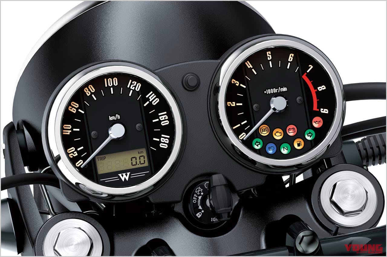 カワサキ W800ストリート|個性派&傑作揃いの”メーター”年代記〈’10年代以降〉【カラー液晶がデビューしジワジワ浸透中】