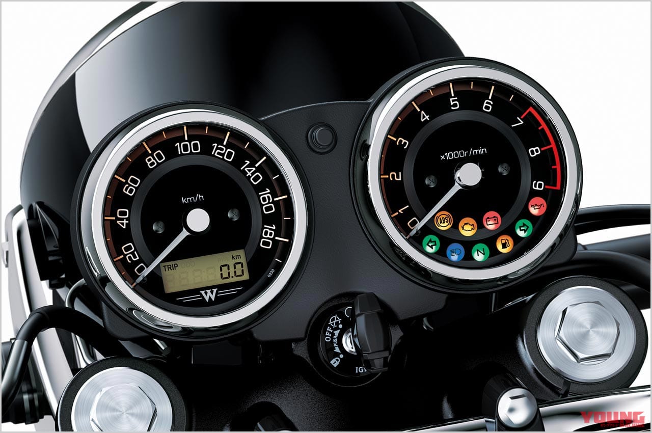 カワサキ W800|個性派&傑作揃いの”メーター”年代記〈’10年代以降〉【カラー液晶がデビューしジワジワ浸透中】