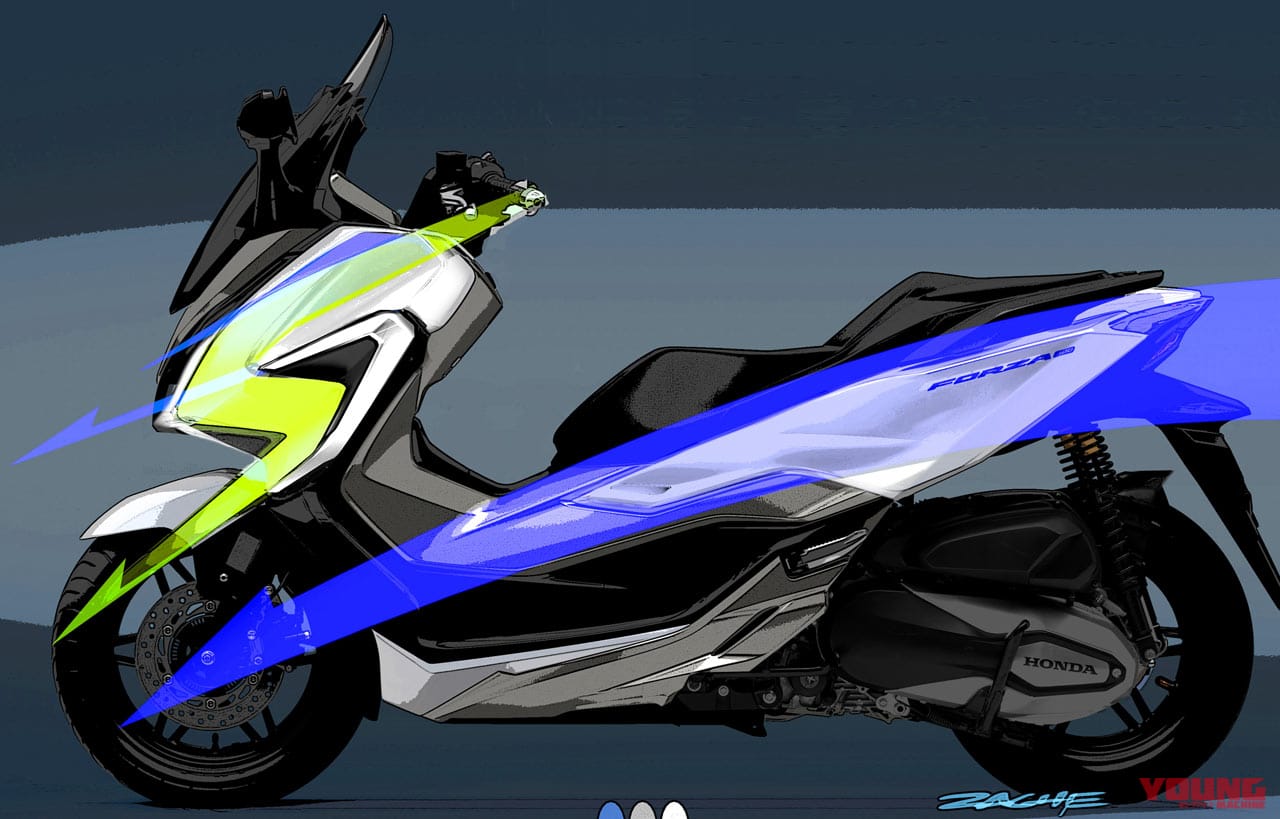 ‘21 ホンダ フォルツァ|スタイリング|ホンダ フォルツァ写真解説【スポーティーデザインの250ccフルサイズスクーター】