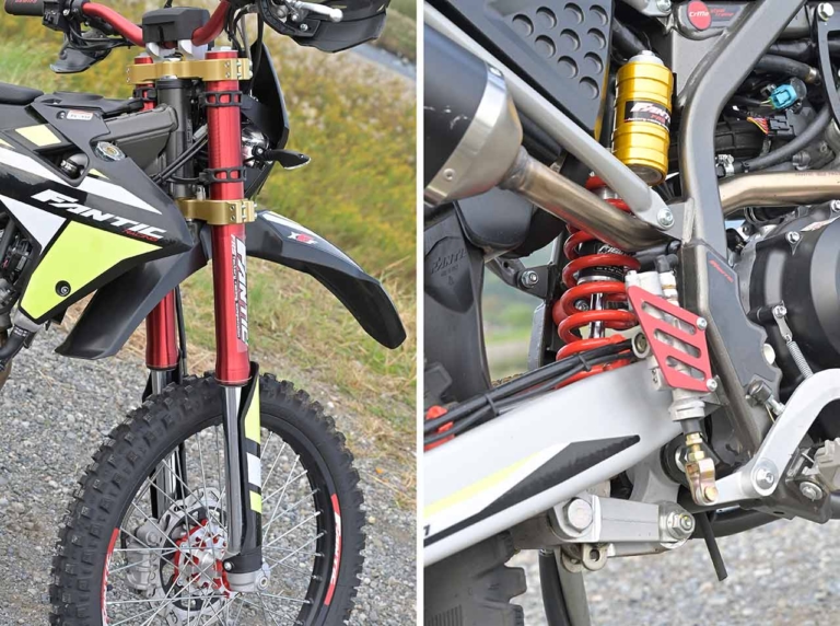 FANTIC XEF125|サスペンション|ファンティックXEFシリーズを林道で乗り比べ〈抜群の軽さと扱いやすさ〉