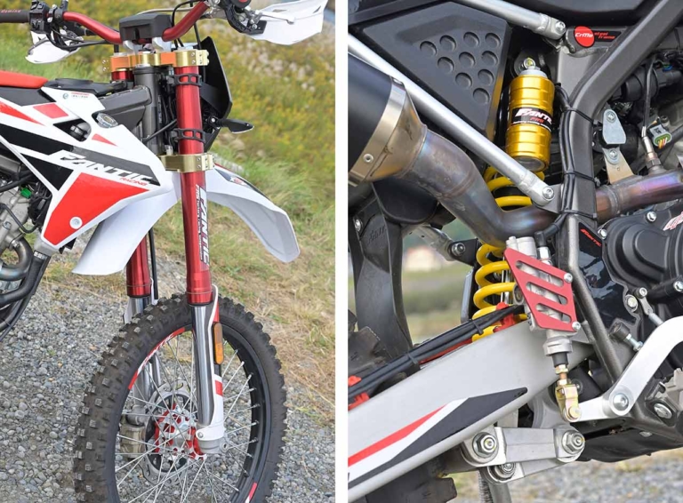 FANTIC XEF250 Trail|サスペンション|ファンティックXEFシリーズを林道で乗り比べ〈抜群の軽さと扱いやすさ〉