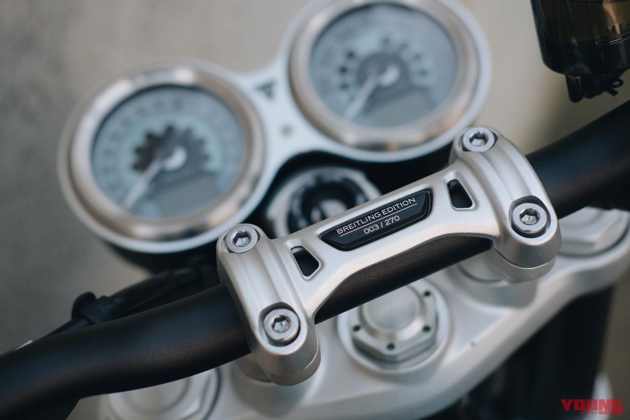 TRIUMPH SPEED TWIN BREITLING 限定モデル|世界限定270台のトライアンフ「スピードツイン ブライトリング限定車」スイスの老舗時計メーカーとコラボ