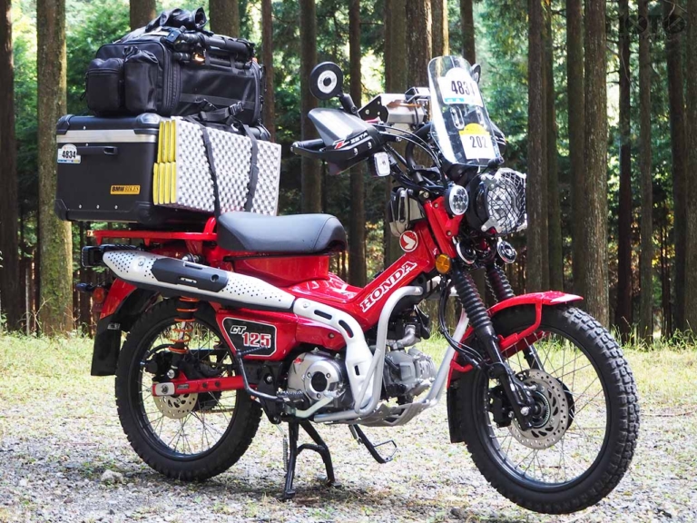 CT125|キャンプ仕様|〈旅にキャンプに林道に〉CT125ハンターカブ用カスタムリヤサスペンション開発奮闘記#1【2輪市場で販売中】