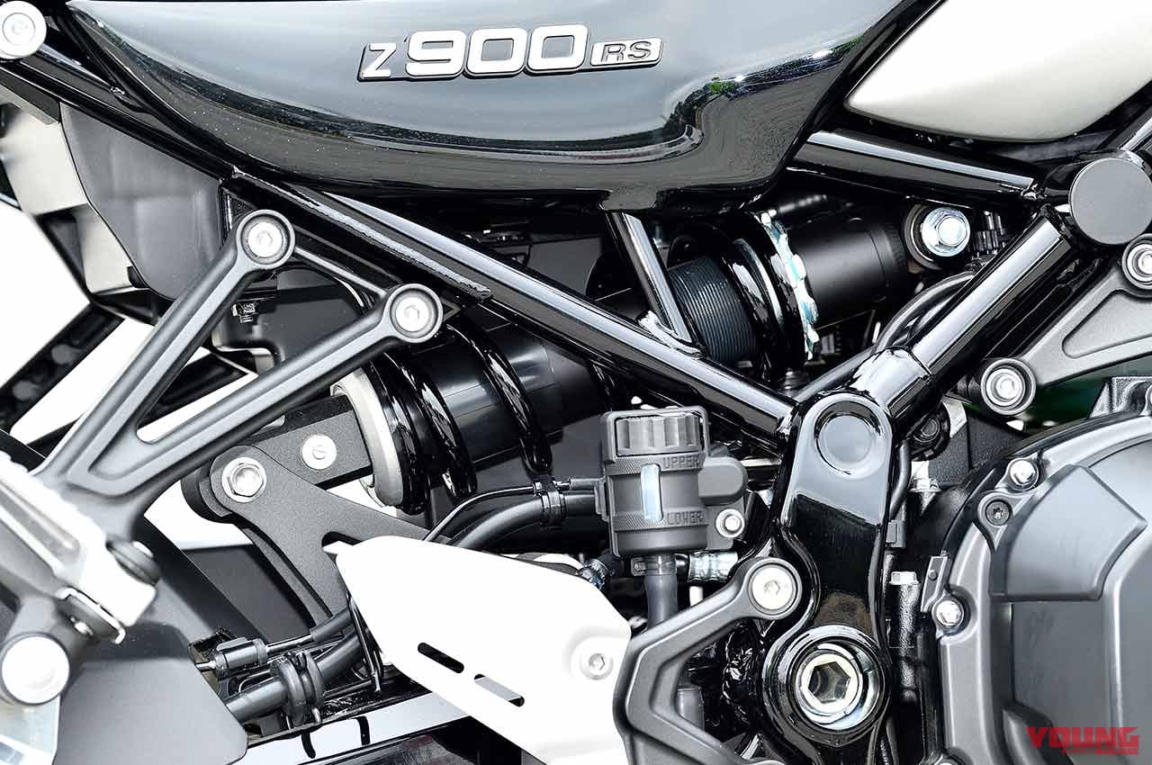 カワサキZ900RS|リヤショック|カワサキZ900RS SE発売! 専用装備比較解説【売り切れ必至の超人気イエローボール】