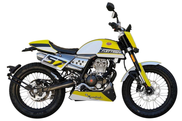 モンディアル フラットトラック 125 YELLOW|かっこよ! 超クール原付二種『モンディアル』125軍団参上、日本限定の250もあるぞ【東京MCショー】