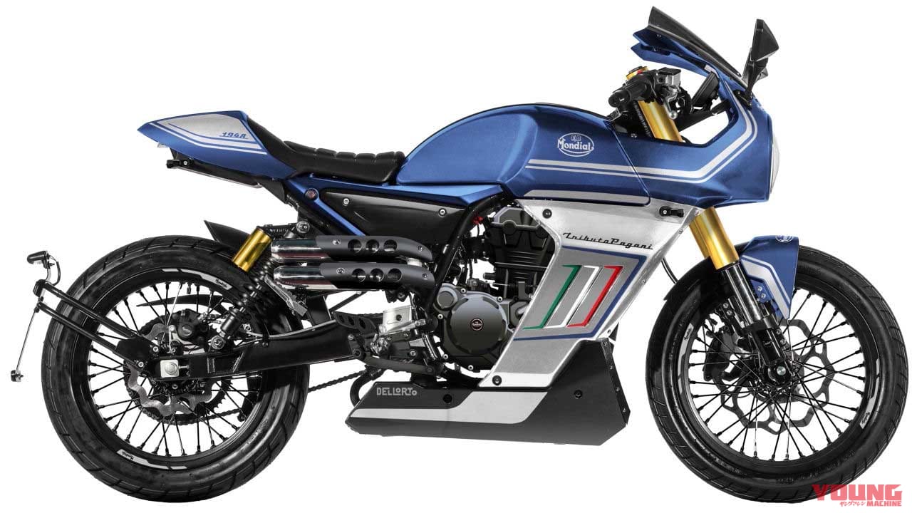 モンディアル スポーツクラシック パガーニ 125 BLUE/SILVER|かっこよ! 超クール原付二種『モンディアル』125軍団参上、日本限定の250もあるぞ【東京MCショー】