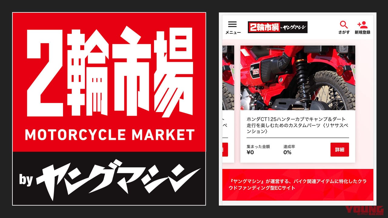 |バイク専門クラウドファンディング型ECサイト『2輪市場 by ヤングマシン』始動!!【まずはハンターカブカスタム】