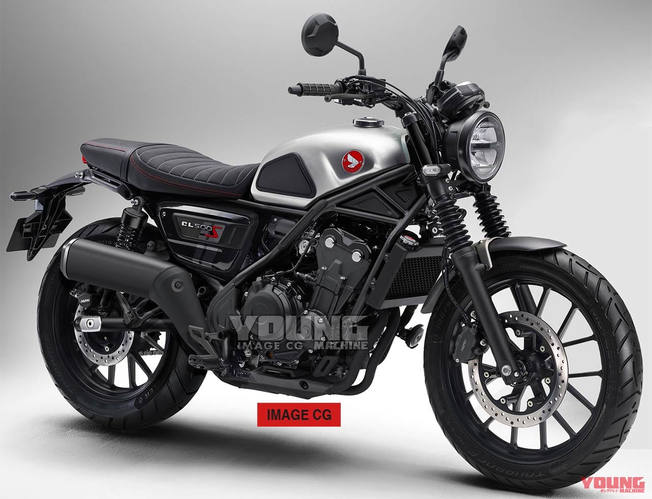 ホンダCL500スクランブラー(予想モデル)|2気筒500cc版も本命! ホンダCL500スクランブラー【レブルベースでCL大復活!? 後編|YM未来予想】