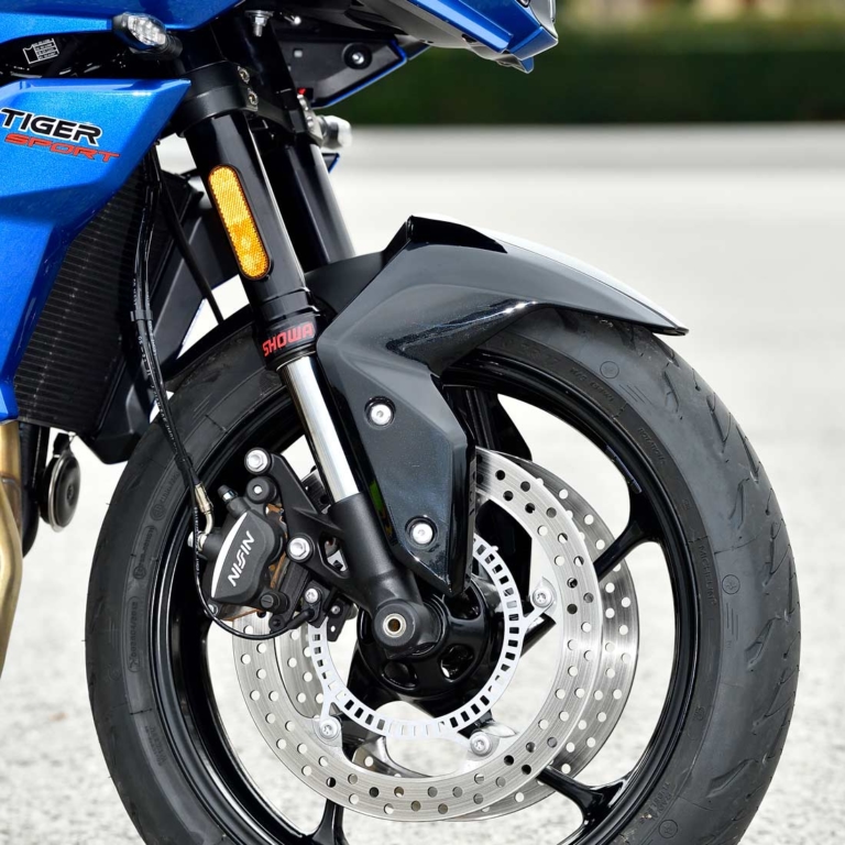 TRIUMPH TIGER SPORT 660|フロントサスペンション|トライアンフ タイガースポーツ660試乗インプレ【日常にもツーリングにも、すべてに”ちょうどいい”】