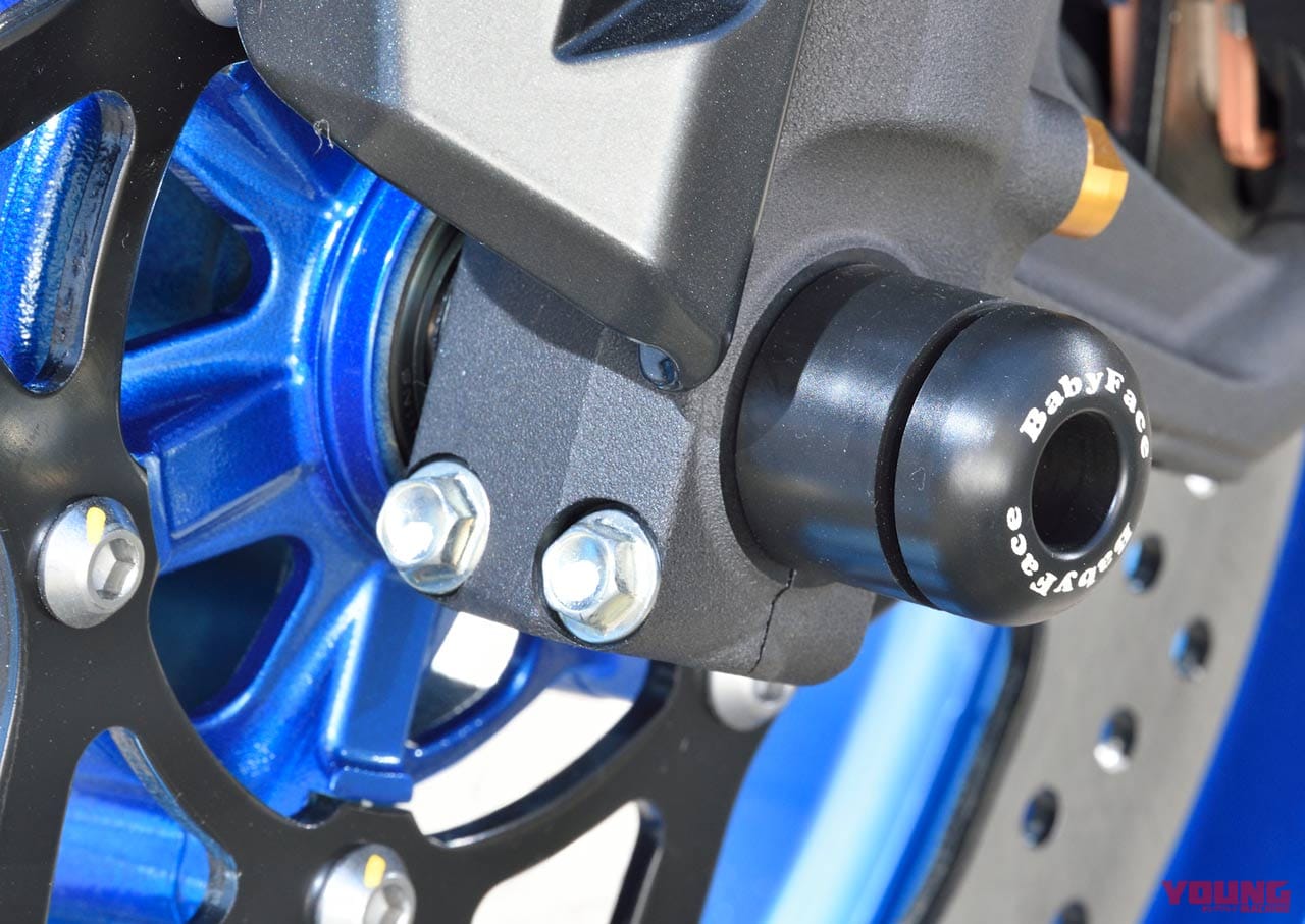 GSX-S1000 アクスルプロテクター|ベビーフェイス|ベビーフェイスGSX-S1000カスタム【操る楽しみをスープアップするオリジナルパーツ】