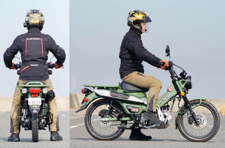 ライディングポジション|CT125ハンターカブ|ダックス125とハンターカブ、同じ44万円だけど どっちがいいの? AT限定免許で乗れるホンダの身内ライバルを比較!