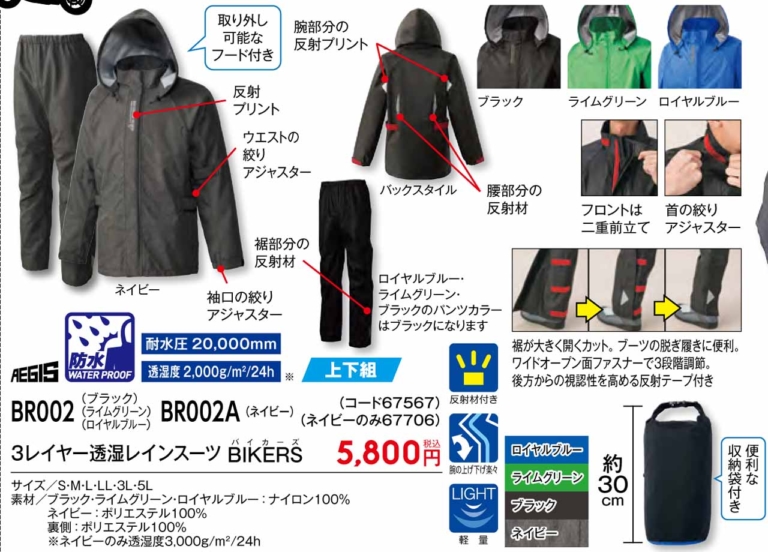 2021春夏〈ワークマン〉バイク用アイテム7選|2022春夏ワークマン 新作「バイク用アイテム」7選