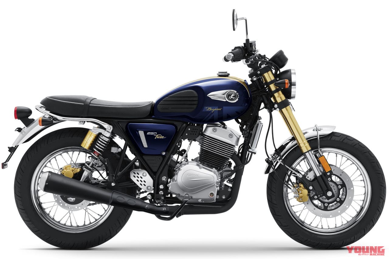 世界450台 日本150台限定発売 Gpx レジェンド250ブライトン 特別色やスポークホイールが特徴 Webヤングマシン 新車バイクニュース 世界450台 日本150台限定発売 Gpx レジェンド250ブライトン 特別色やスポークホイールが特徴 Webヤングマシン 新車バイクニュース
