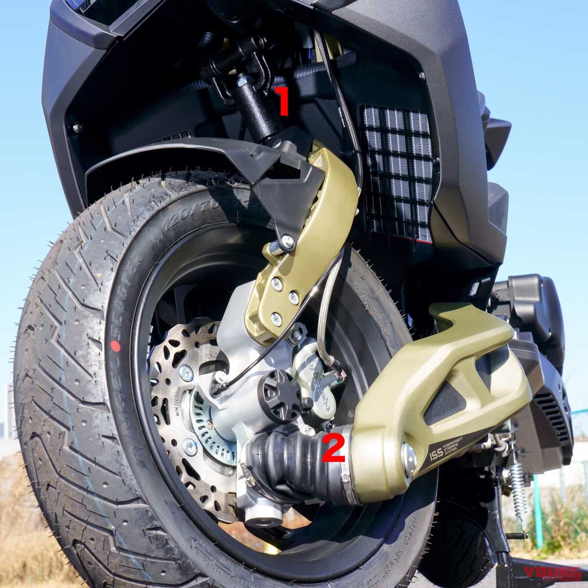 |イタルジェット ドラッグスター200 ディテール解説【注目のインディペンデントステアリングシステムとは?】