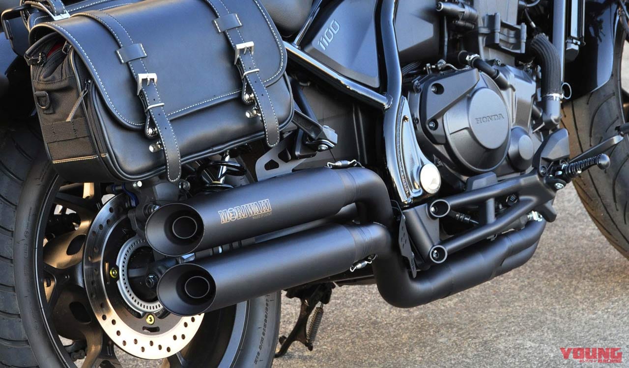 モリワキエンジニアリング レブル1100用クロスツインフルエキゾーストブラック|ヤンマシ的ホットアイテムピックアップ×9選〈SHOEI Z-8/ヨシムラ×クシタニジャケット etc.〉