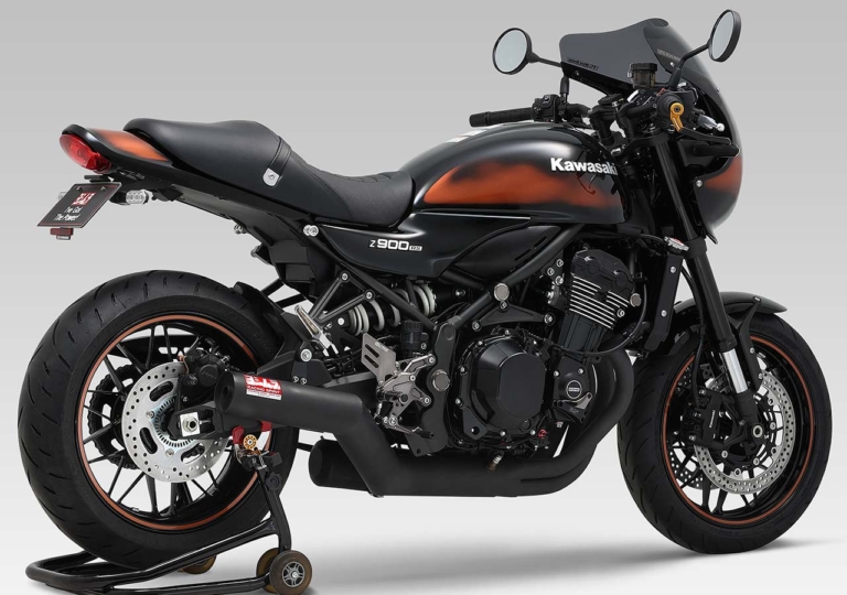 ヨシムラ 機械曲ストレートサイクロンデュプレックスシューター政府認証|カワサキZ900RSシリーズ・カスタムパーツカタログ〈マフラー#1|ヨシムラ/トリックスター/アールズギア〉