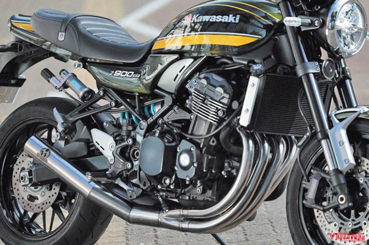 SP忠男 パワーボックスフルチタンソリッド|カワサキZ900RSシリーズ・カスタムパーツカタログ〈マフラー#2|SP忠男/ストライカーetc.〉