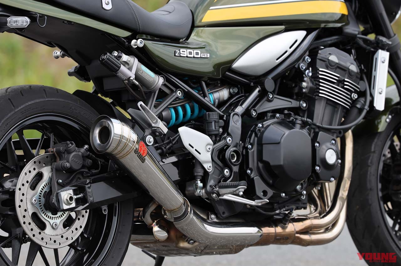 SP忠男 パワーボックスメガホンR|カワサキZ900RSシリーズ・カスタムパーツカタログ〈マフラー#2|SP忠男/ストライカーetc.〉