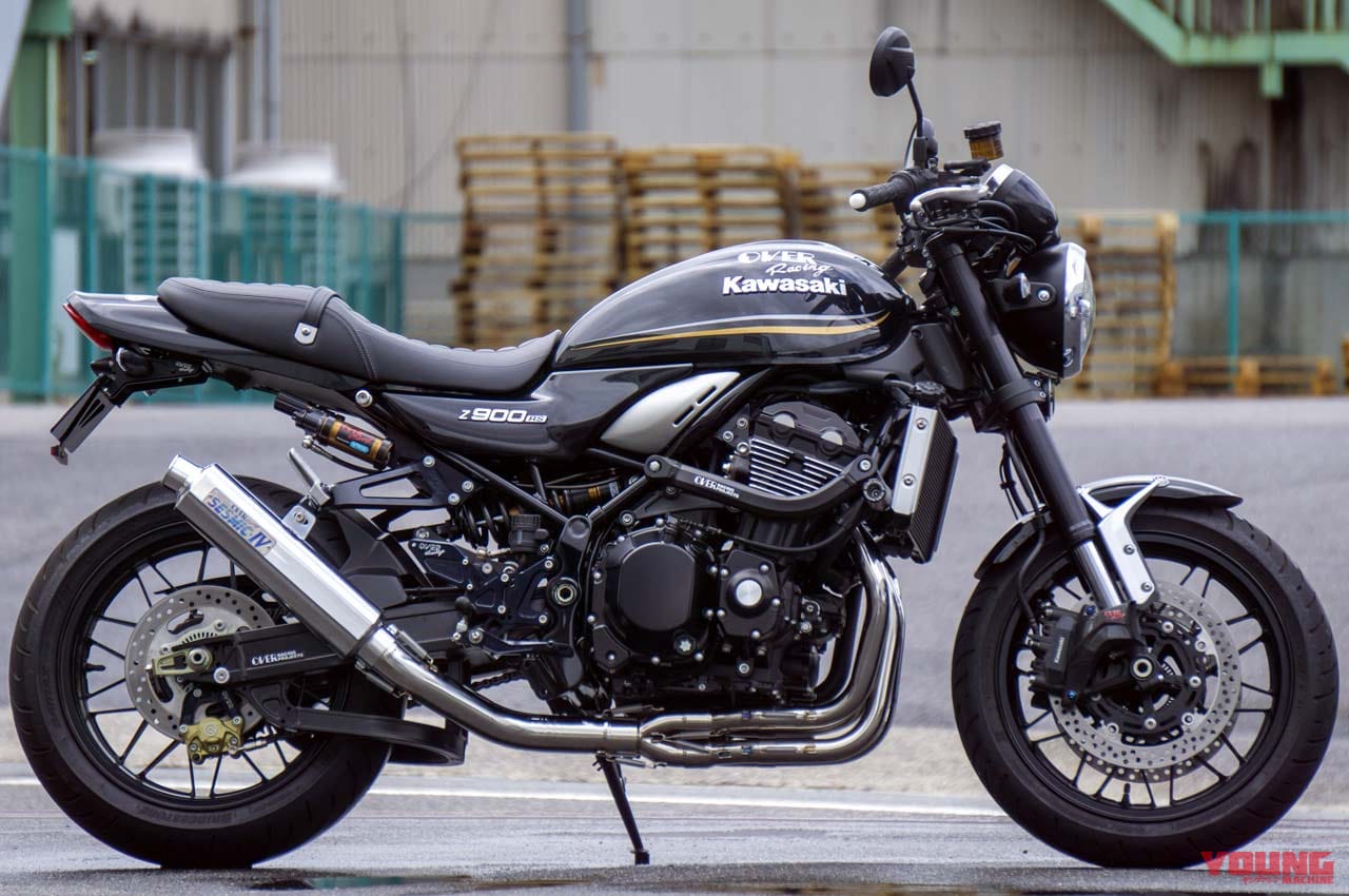 オーヴァーレーシング セスミックIVフルエキゾースト|カワサキZ900RSシリーズ・カスタムパーツカタログ〈マフラー#2|SP忠男/ストライカーetc.〉