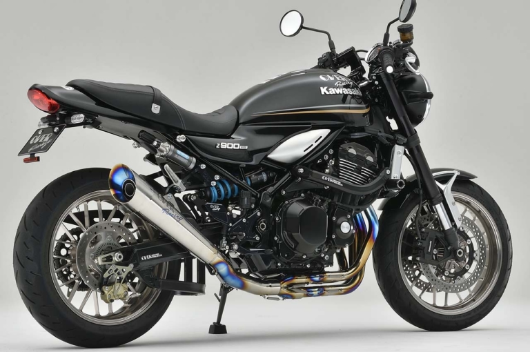 オーヴァーレーシング フルチタンメガホンマフラー|カワサキZ900RSシリーズ・カスタムパーツカタログ〈マフラー#2|SP忠男/ストライカーetc.〉