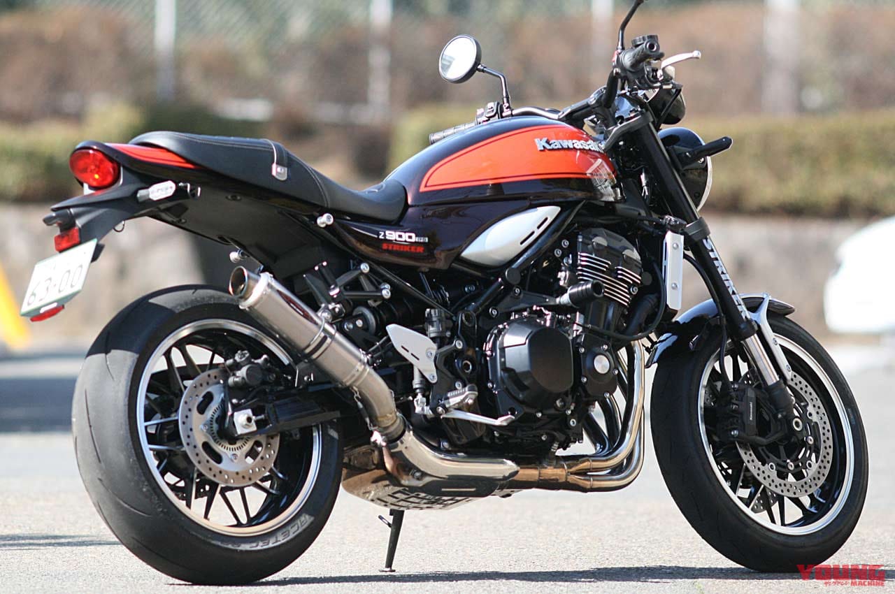 ストライカー ストリートコンセプトスリップオンφ90ショートサイレンサーJMCA|カワサキZ900RSシリーズ・カスタムパーツカタログ〈マフラー#2|SP忠男/ストライカーetc.〉