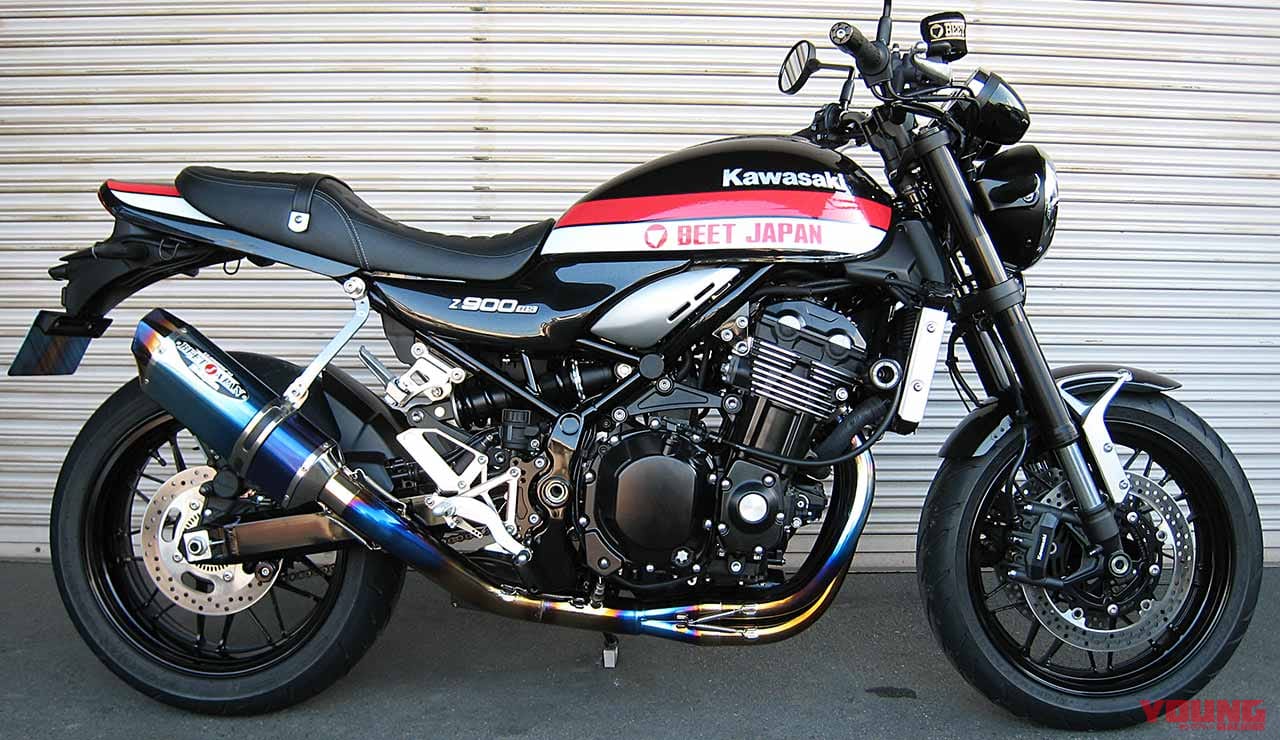 ビート ナサートエボリューションタイプII3Dアップフルエキゾーストマフラー|カワサキZ900RSシリーズ・カスタムパーツカタログ〈マフラー#3|ノジマ/ビート/モリワキ etc.〉