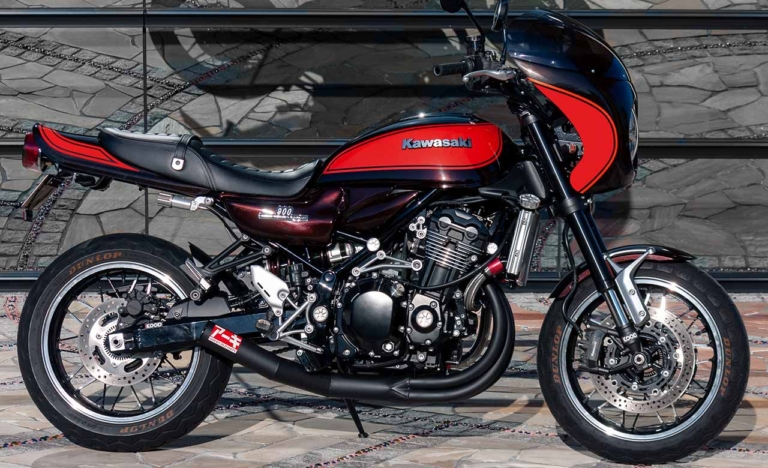 アーキ 手曲げ1ピースショート管JMCA認証|カワサキZ900RSシリーズ・カスタムパーツカタログ〈マフラー#3|ノジマ/ビート/モリワキ etc.〉