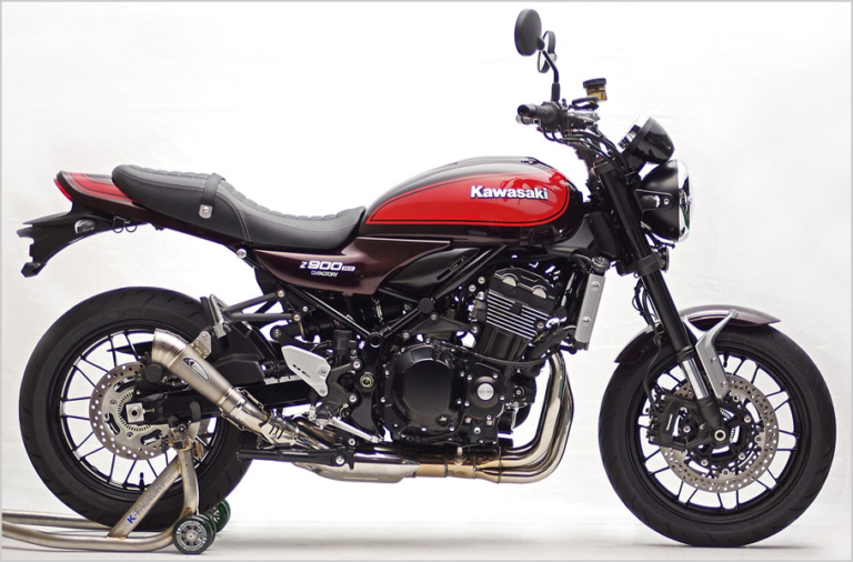 ケイファクトリー STPスリップオン/MotoGPショートテーパー車検対応|カワサキZ900RSシリーズ・カスタムパーツカタログ〈マフラー#3|ノジマ/ビート/モリワキ etc.〉