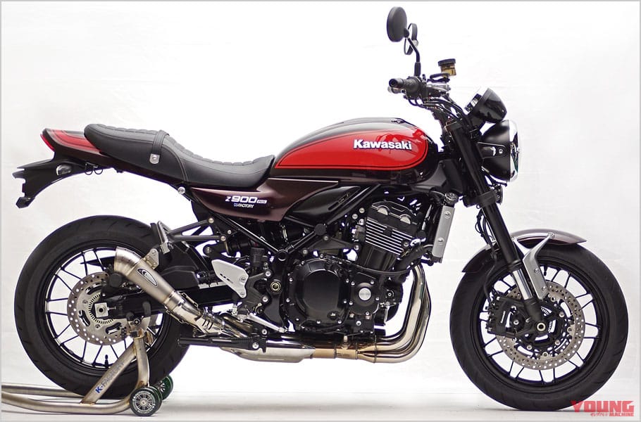 ケイファクトリー STPスリップオン/MotoGPショートテーパー車検対応|カワサキZ900RSシリーズ・カスタムパーツカタログ〈マフラー#3|ノジマ/ビート/モリワキ etc.〉