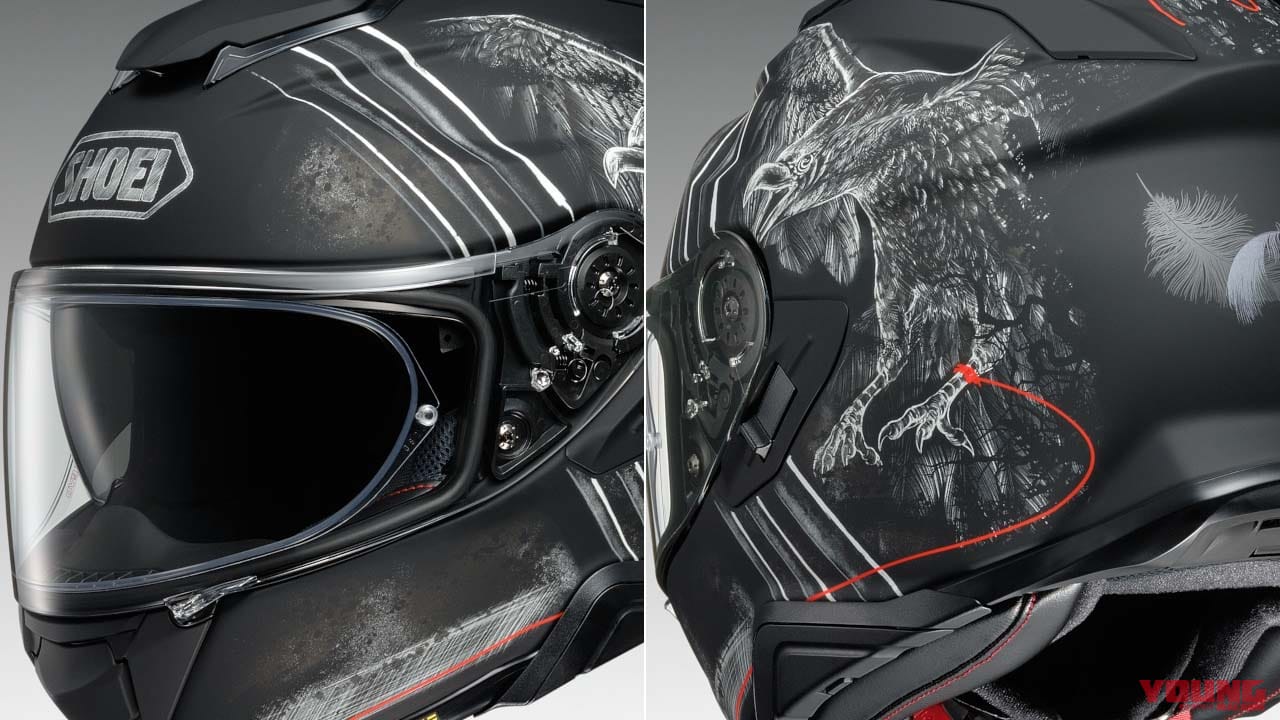 カラスの神聖さを精緻なタッチで描く……SHOEI「GT-Air II ユビキティ」受注期間限定発売