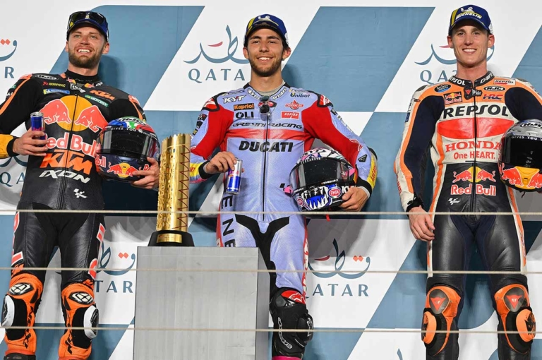 2022 MotoGPカタール表彰台