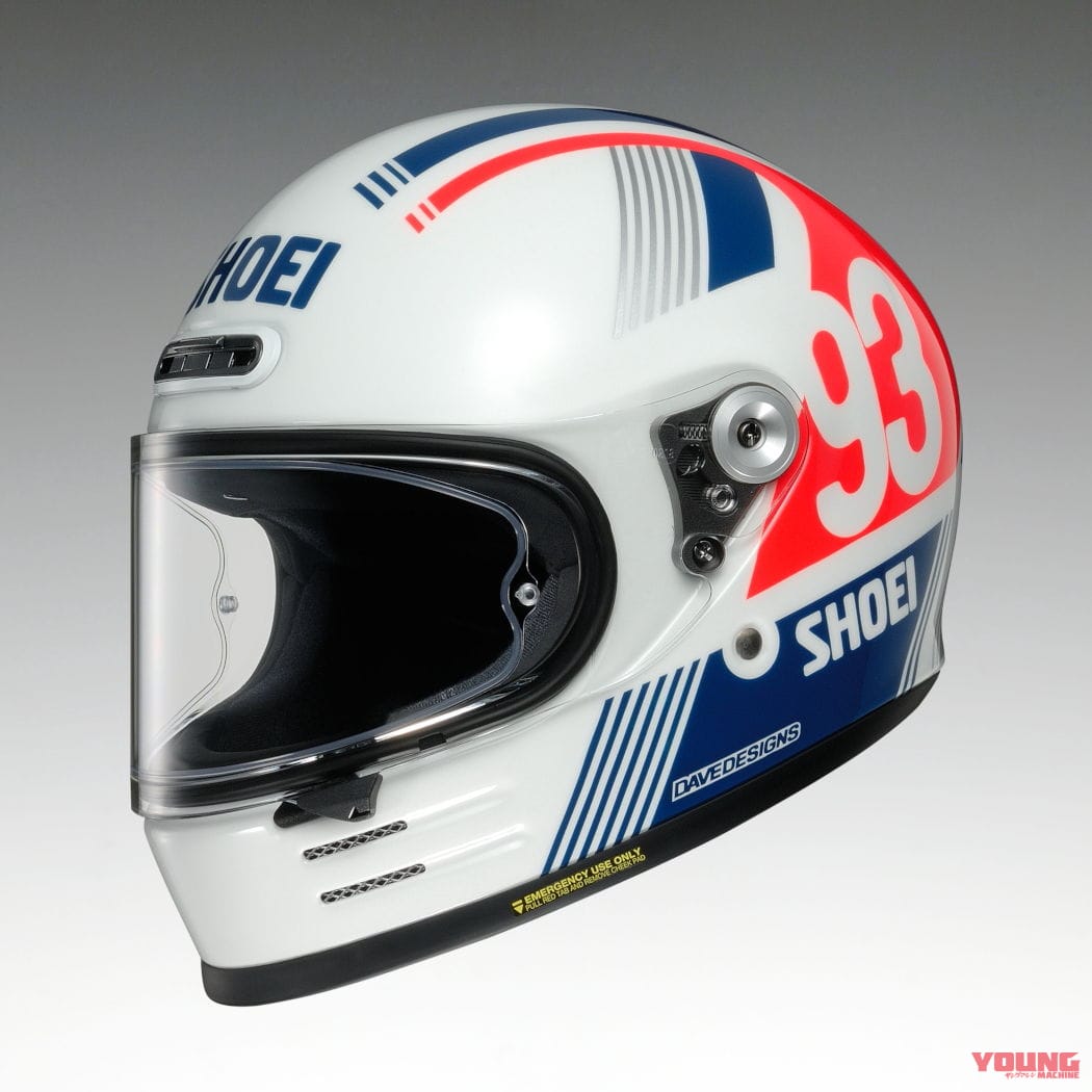 SHOEI Glamster MM93 RETRO|限定販売!! SHOEIのレトロなマルケスレプリカ『MM93レトロ』が“Z-8”と“グラムスター”に登場!