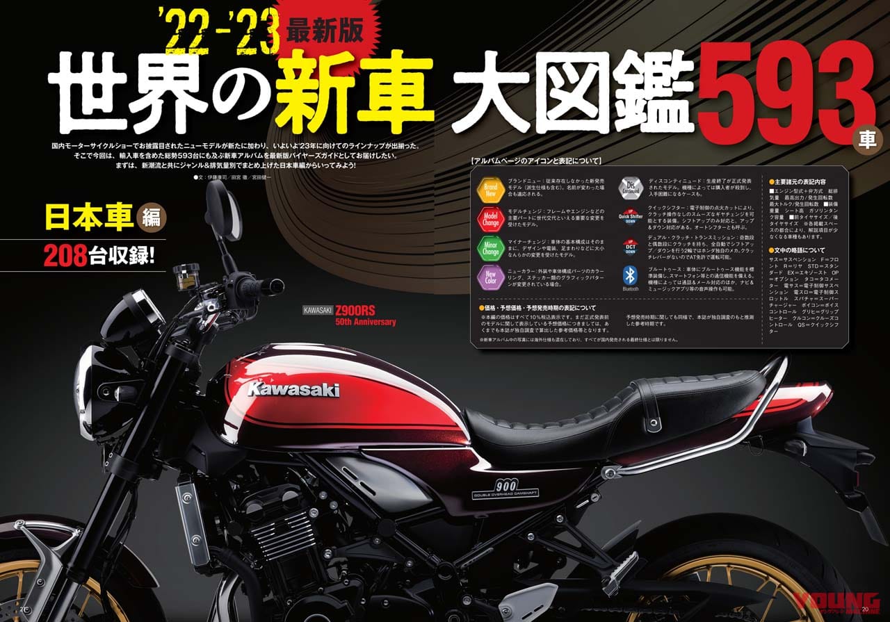 ヤングマシン2022年7月号(5月24日発売)|最新版『世界の新車大図鑑』その数593車!! ワークマン最新グッズもあるヨ【ヤングマシン2022年7月号は5/24発売】