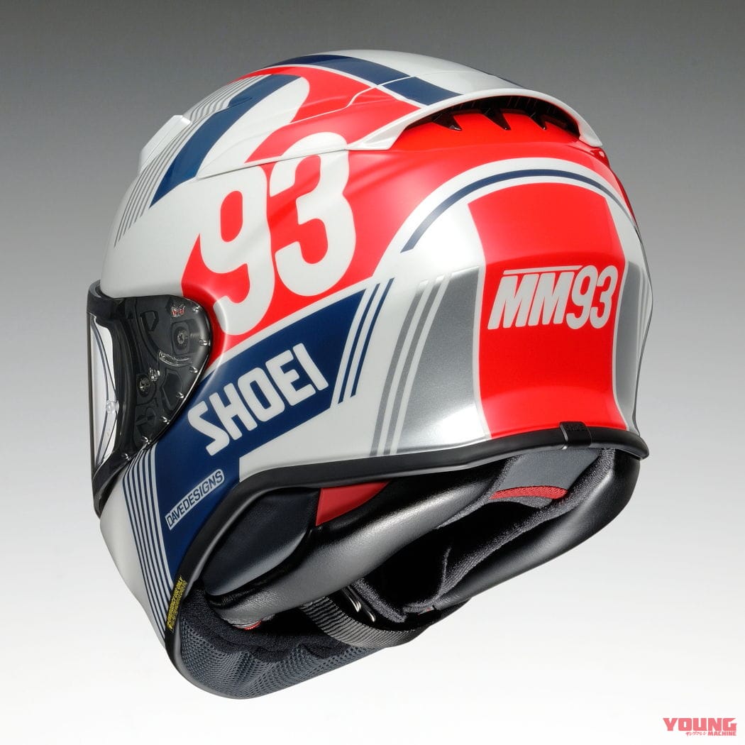SHOEI Z-8 MM93 RETRO|限定販売!! SHOEIのレトロなマルケスレプリカ『MM93レトロ』が“Z-8”と“グラムスター”に登場!